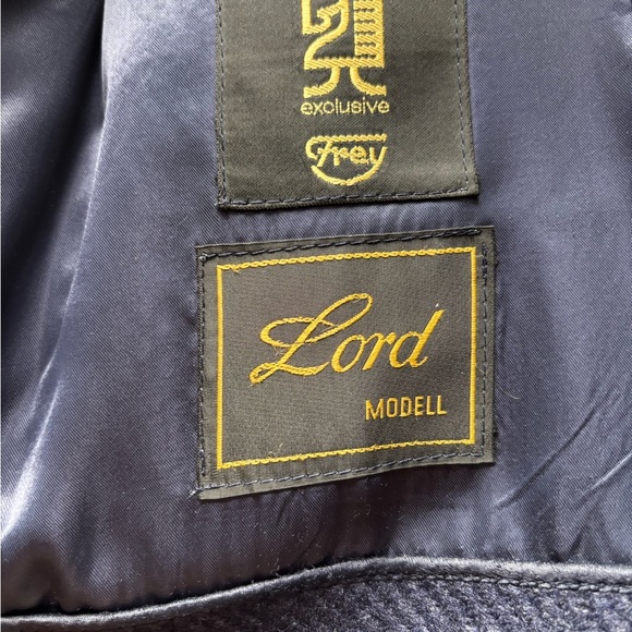 Classic Men's overcoat navy blue vintage pure new wool - Picture 9 of 12